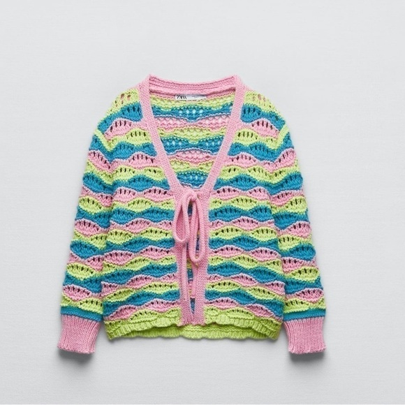Zara NWT striped knit cardigan - Picture 9 of 11